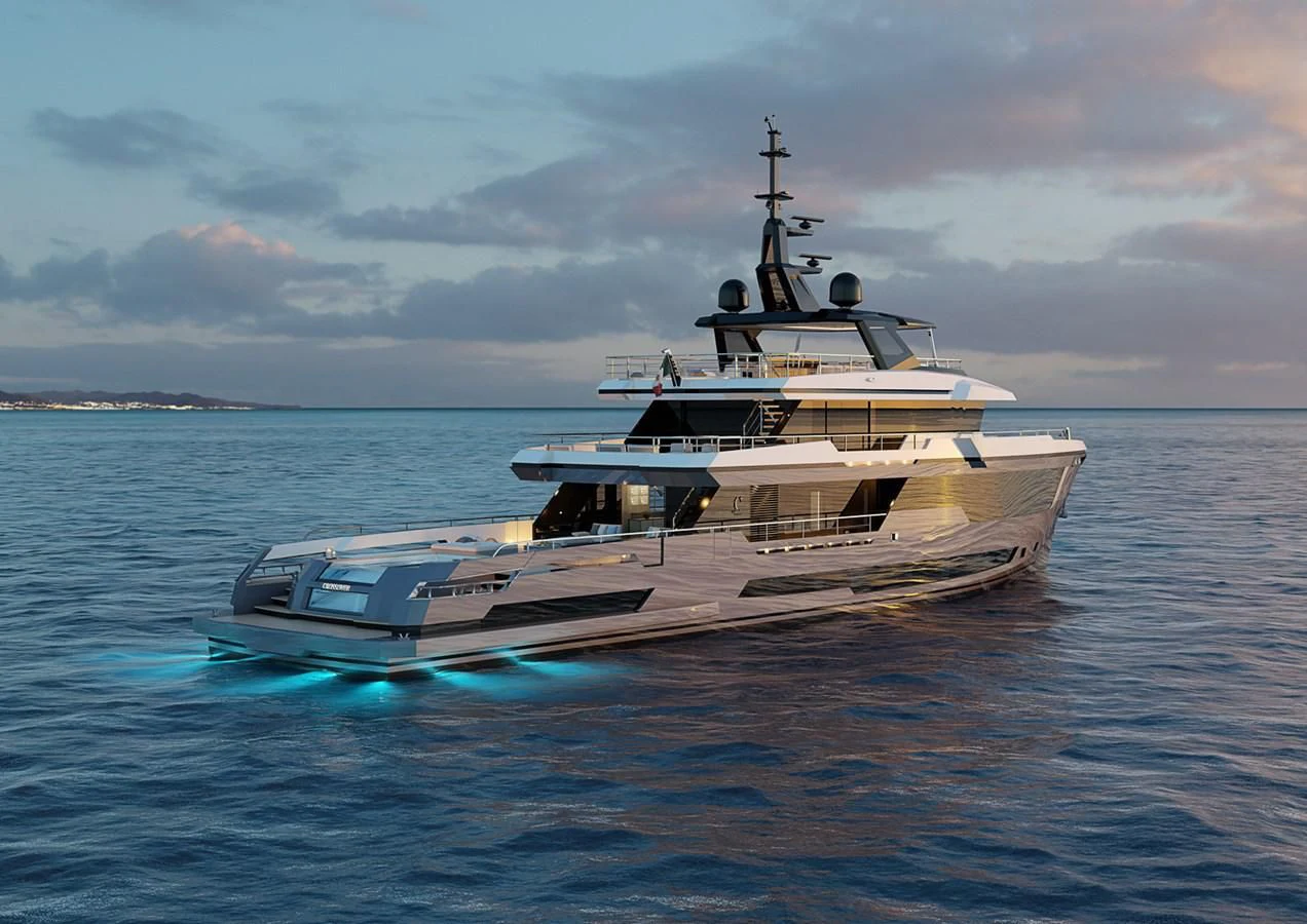 a boat in the water aboard CROSSOVER Yacht for Sale