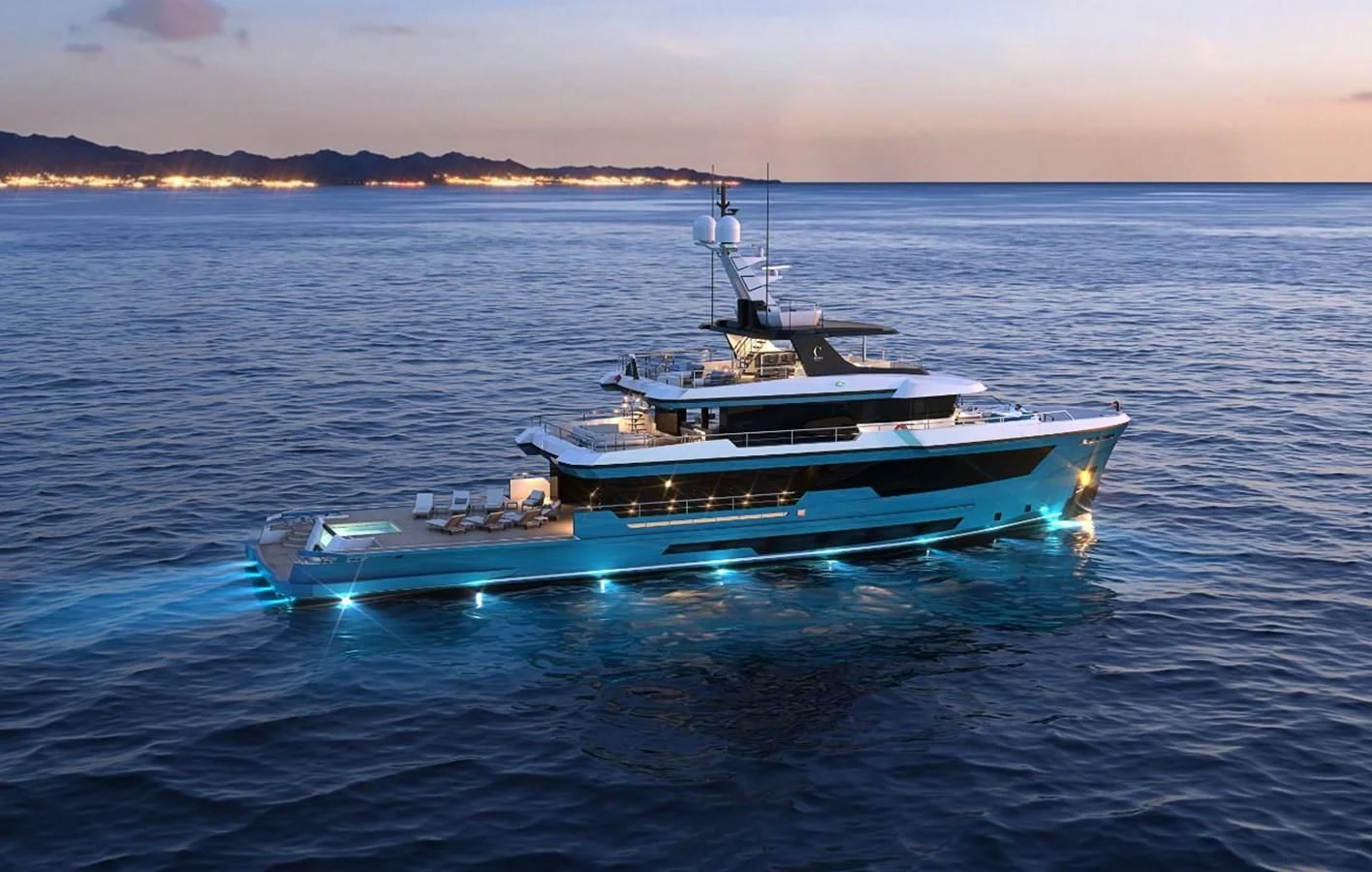 a boat in the water aboard CROSSOVER Yacht for Sale