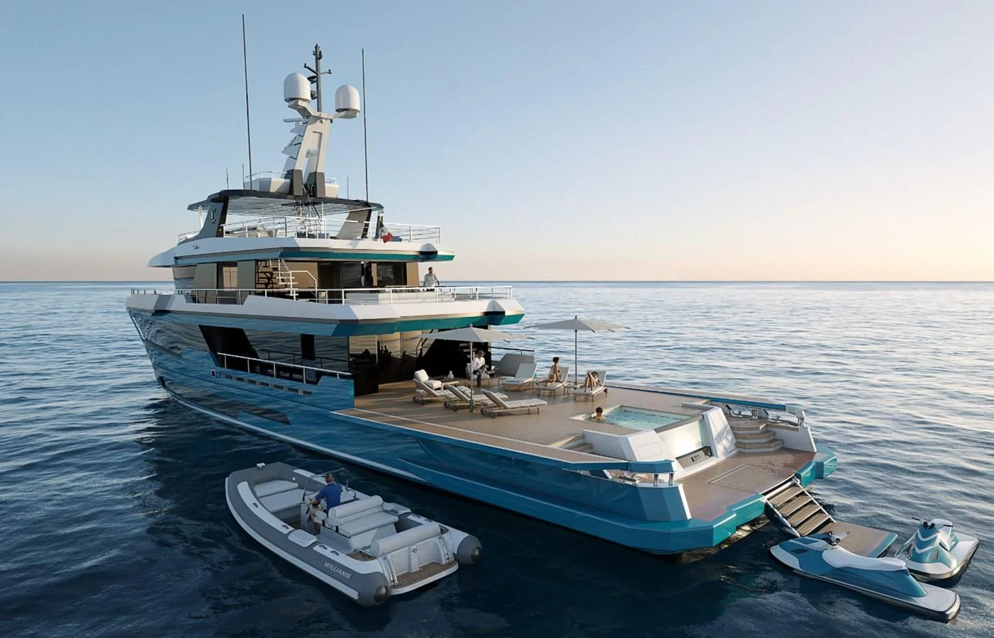 a boat on the water aboard CROSSOVER Yacht for Sale