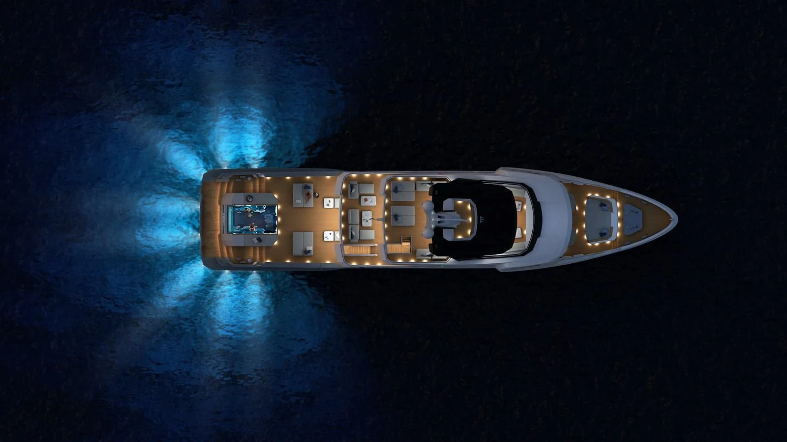 a gold object with a light inside aboard CROSSOVER Yacht for Sale