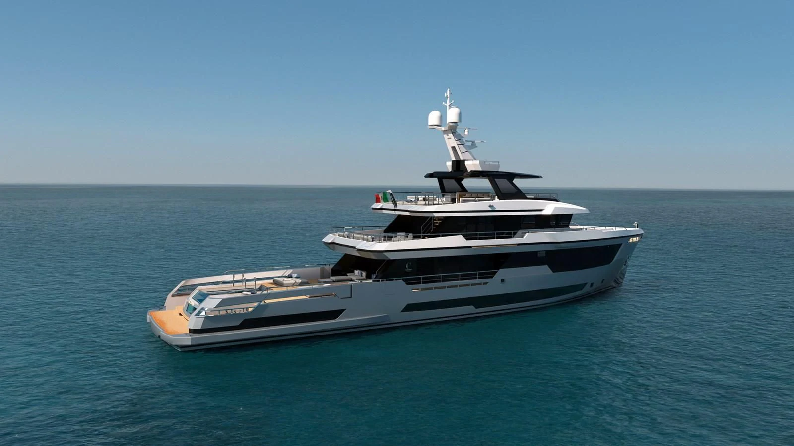 a boat in the water aboard CROSSOVER Yacht for Sale
