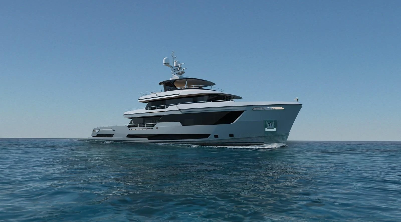 a boat in the water aboard CROSSOVER Yacht for Sale