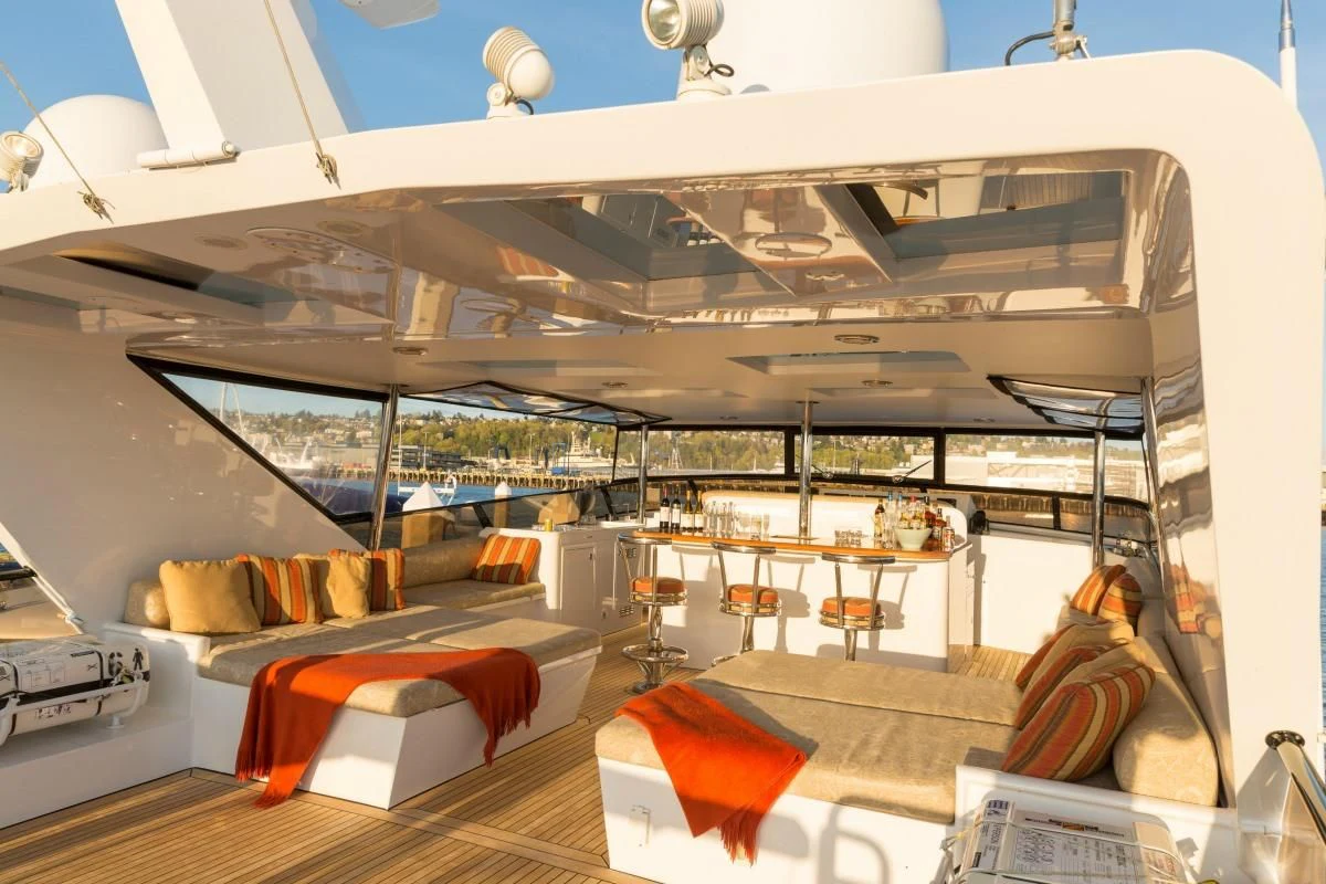 inside of a yacht aboard BLACKWOOD Yacht for Sale