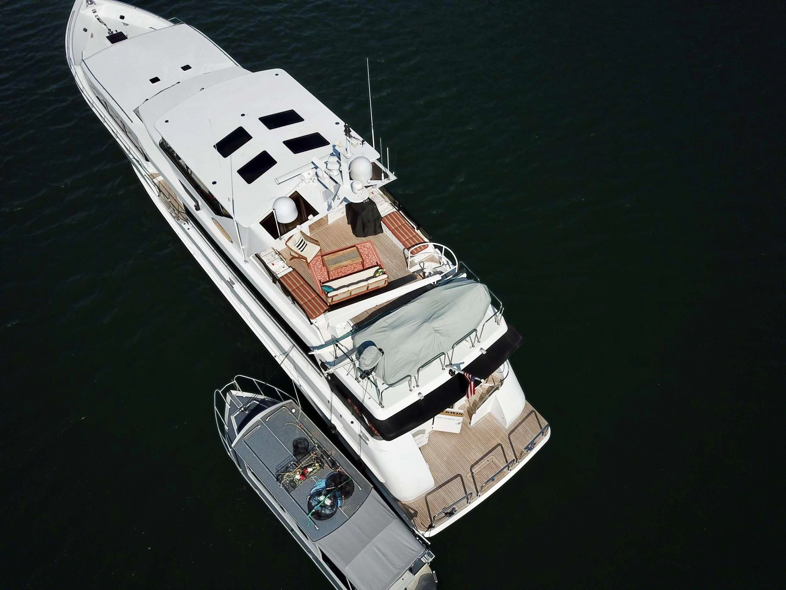 a high angle view of a ship aboard BLACKWOOD Yacht for Sale