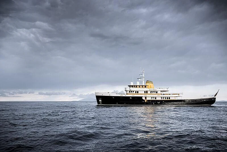 a ship in the water aboard BLUE II Yacht for Charter