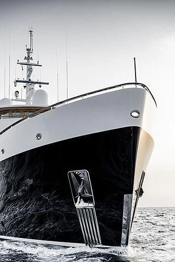 a large ship in the snow aboard BLUE II Yacht for Charter