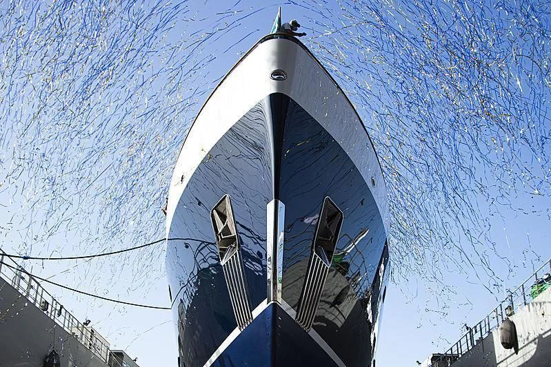 a large white tower aboard BLUE II Yacht for Charter