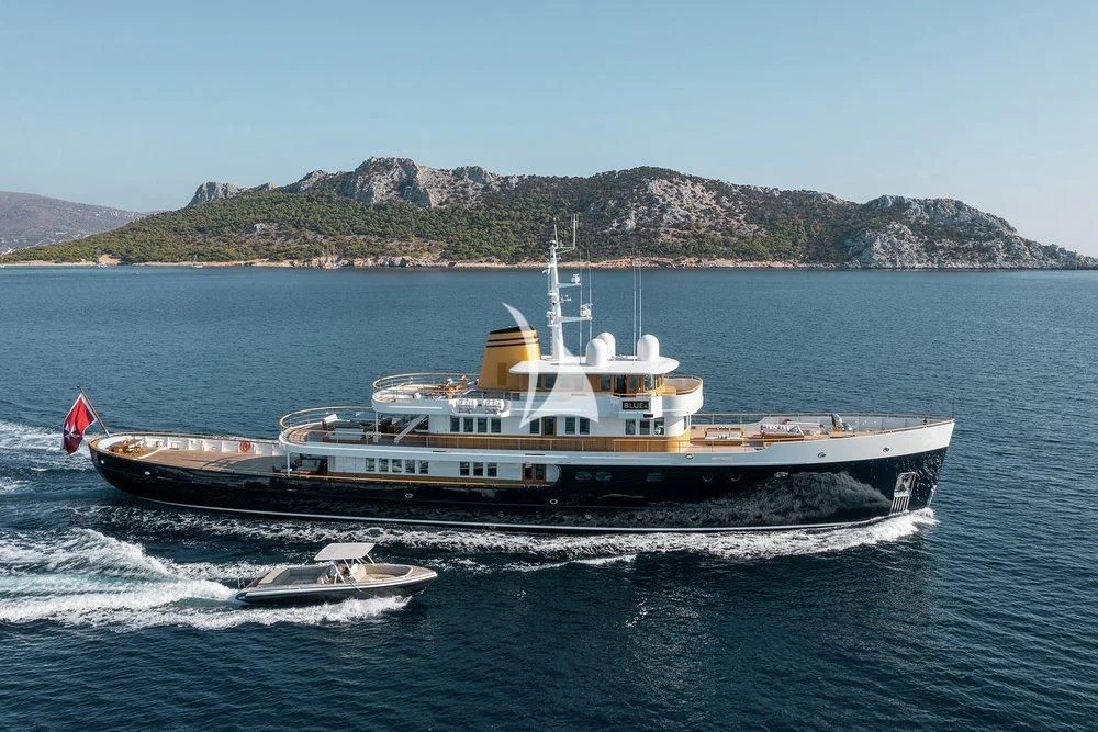 a boat on the water aboard BLUE II Yacht for Charter