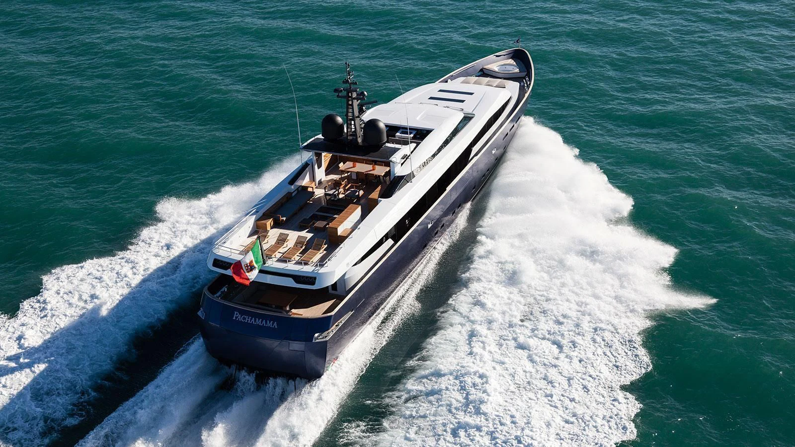 a boat on the water aboard PACHAMAMA Yacht for Sale