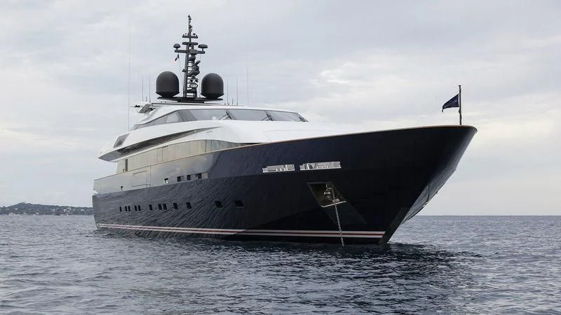 a large ship in the water aboard PACHAMAMA Yacht for Sale