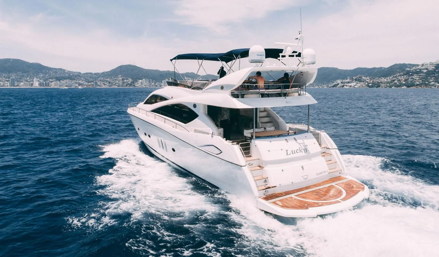 a boat on the water aboard HAN SOLO Yacht for Sale