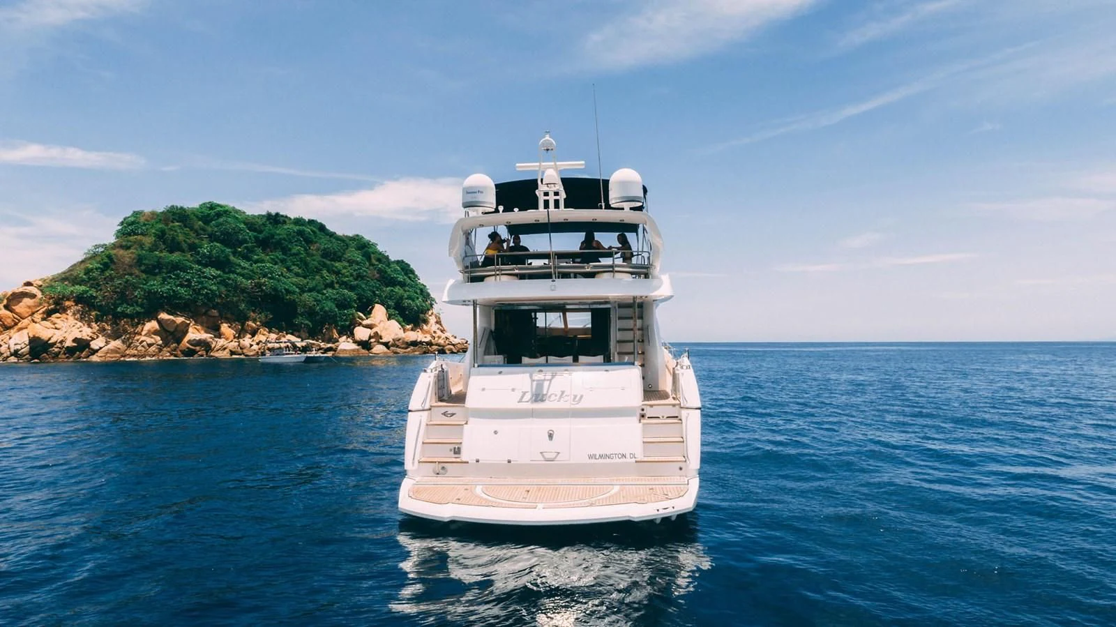 a boat in the water aboard HAN SOLO Yacht for Sale