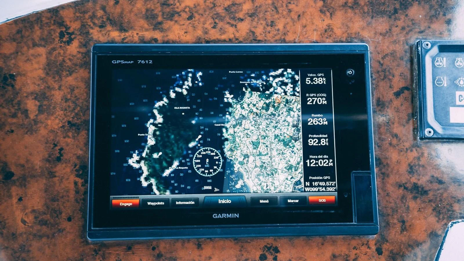 graphical user interface aboard HAN SOLO Yacht for Sale