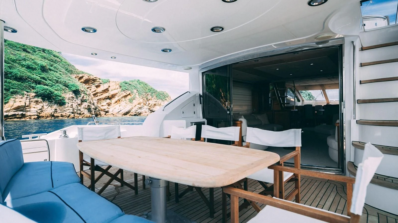 a boat on the water aboard HAN SOLO Yacht for Sale