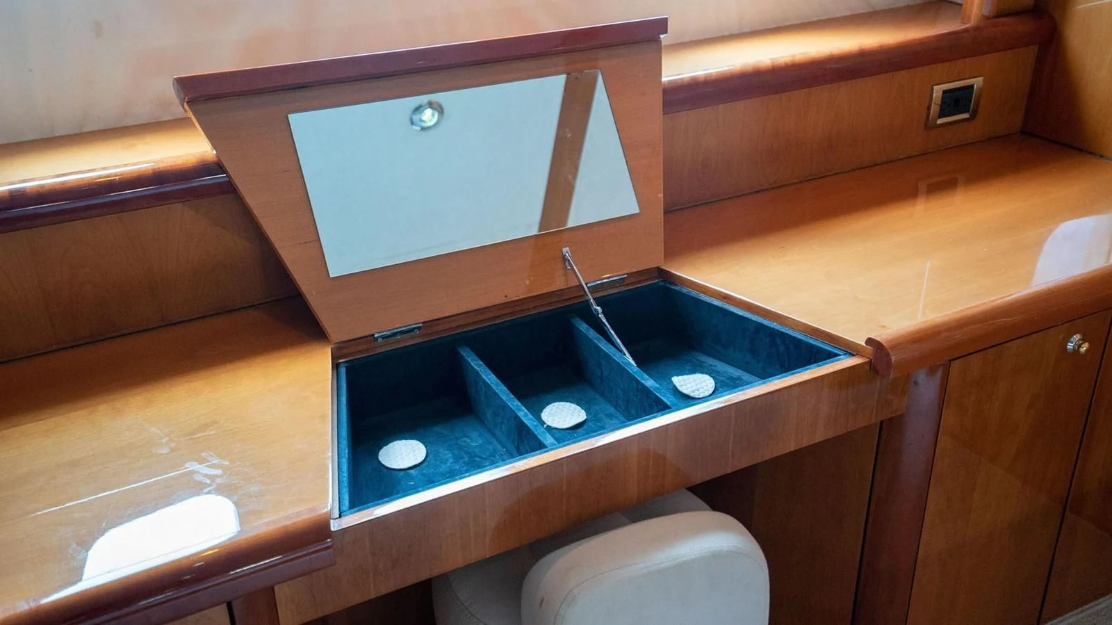 a bathroom with a sink and a toilet aboard HAN SOLO Yacht for Sale