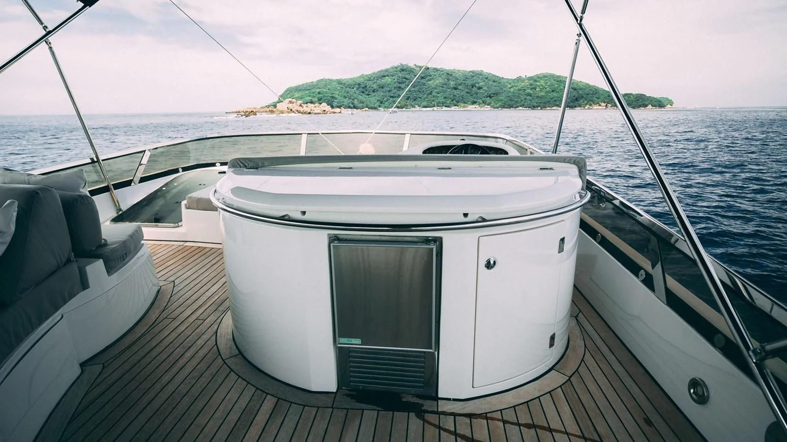 a boat on the water aboard HAN SOLO Yacht for Sale