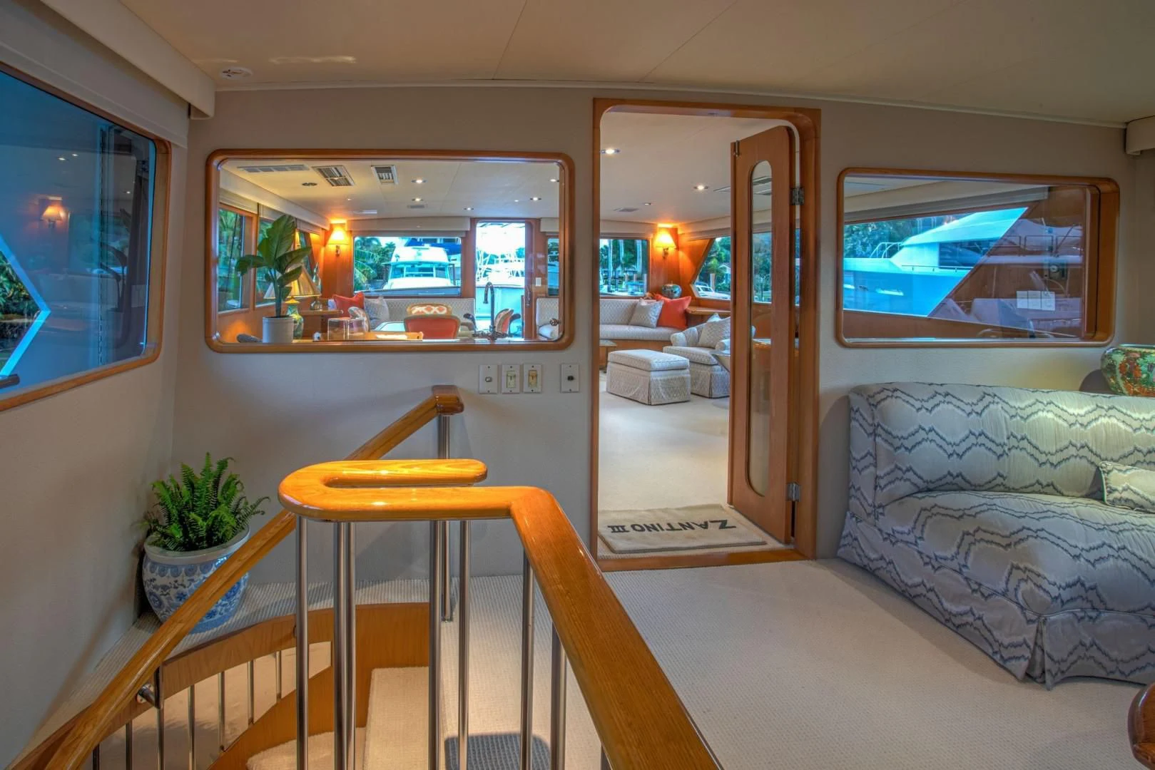 inside of a train aboard ZANTINO III Yacht for Sale