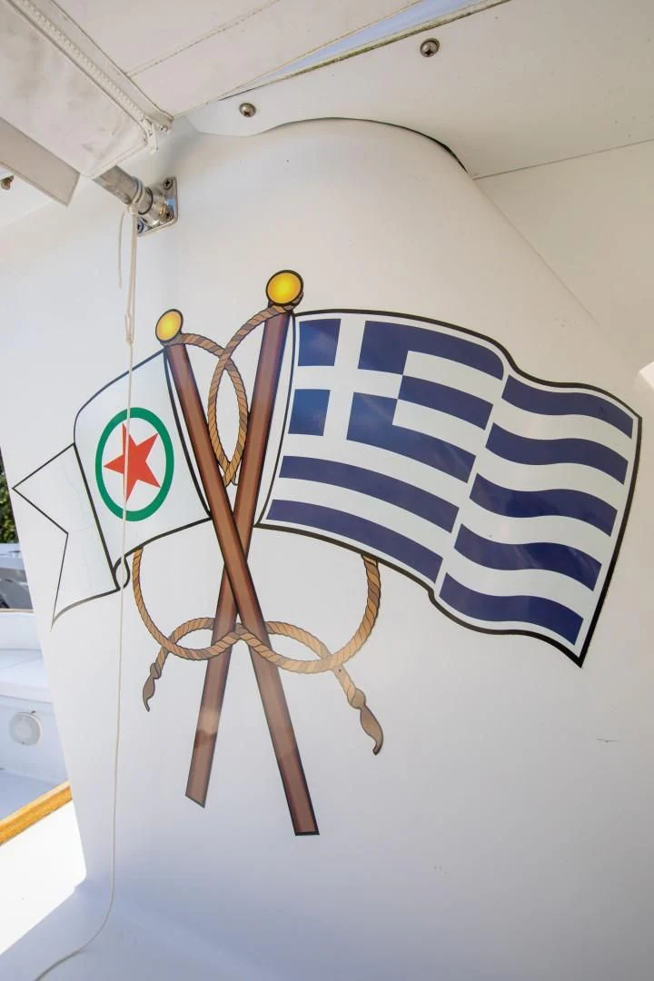 a small sculpture from a ceiling aboard ZANTINO III Yacht for Sale