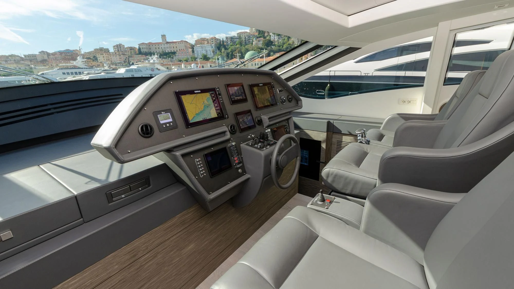 inside of a car aboard BAGHEERA Yacht for Sale