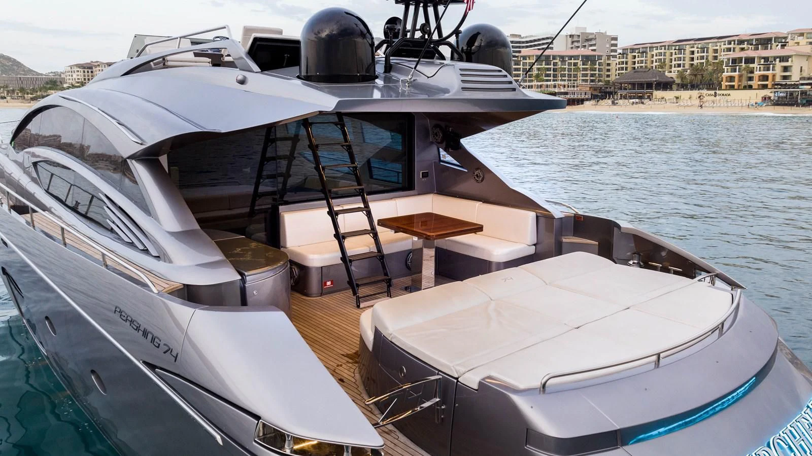 a boat on the water aboard UPTOWN GIRL Yacht for Sale