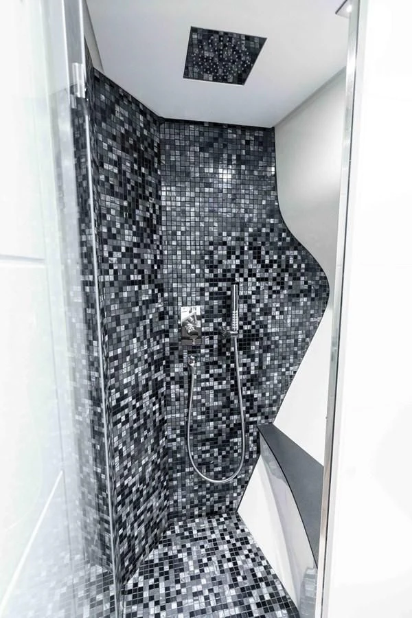 a shower with a sink aboard UPTOWN GIRL Yacht for Sale