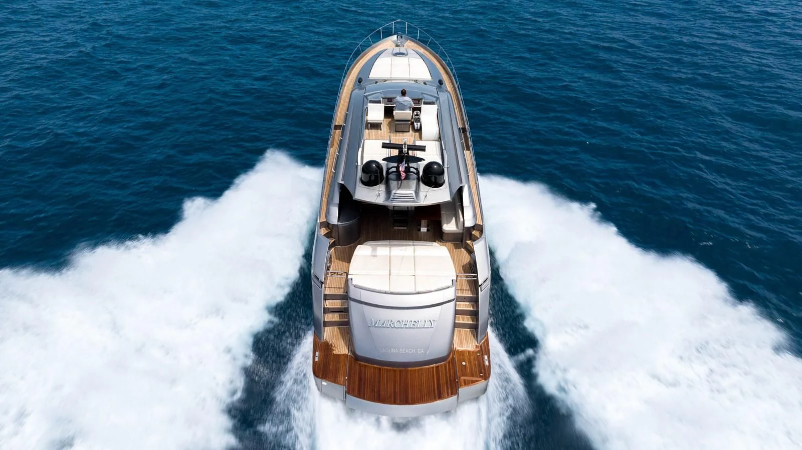 a space ship in the water aboard UPTOWN GIRL Yacht for Sale