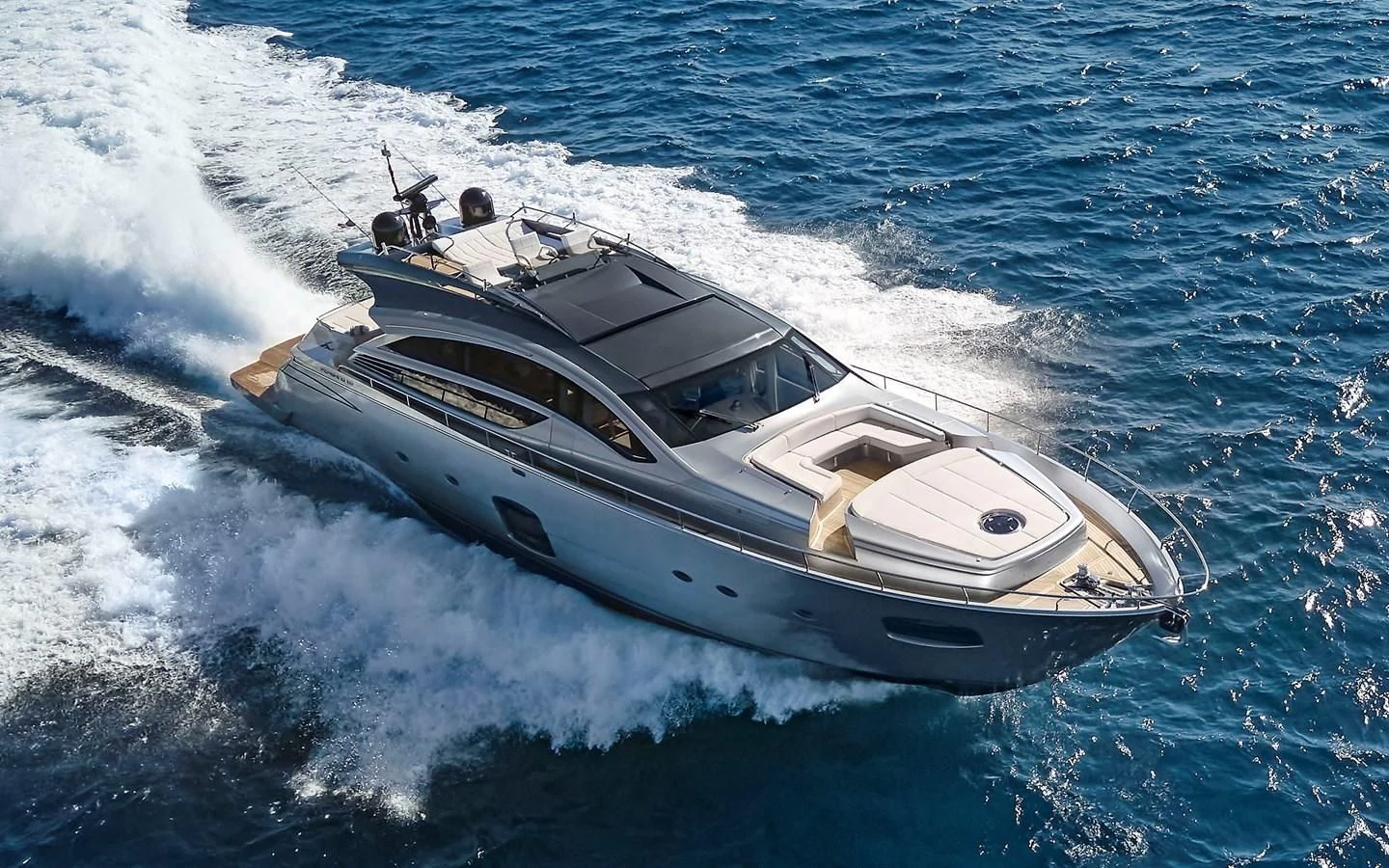 a boat on the water aboard UPTOWN GIRL Yacht for Sale
