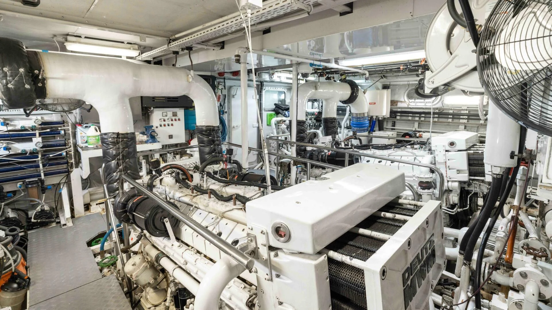a room with machinery aboard SEA AXIS Yacht for Charter