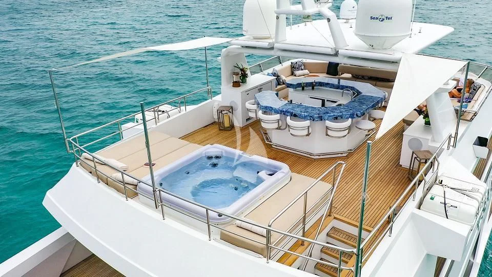 a boat on the water aboard SEA AXIS Yacht for Charter
