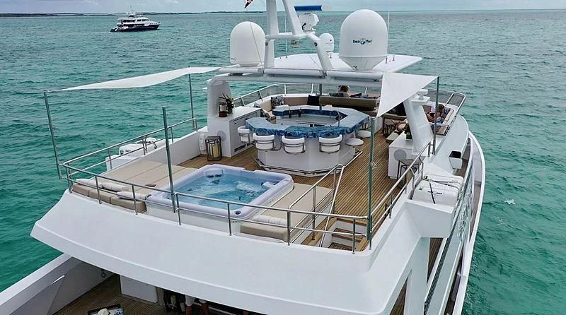 a boat on the water aboard SEA AXIS Yacht for Charter