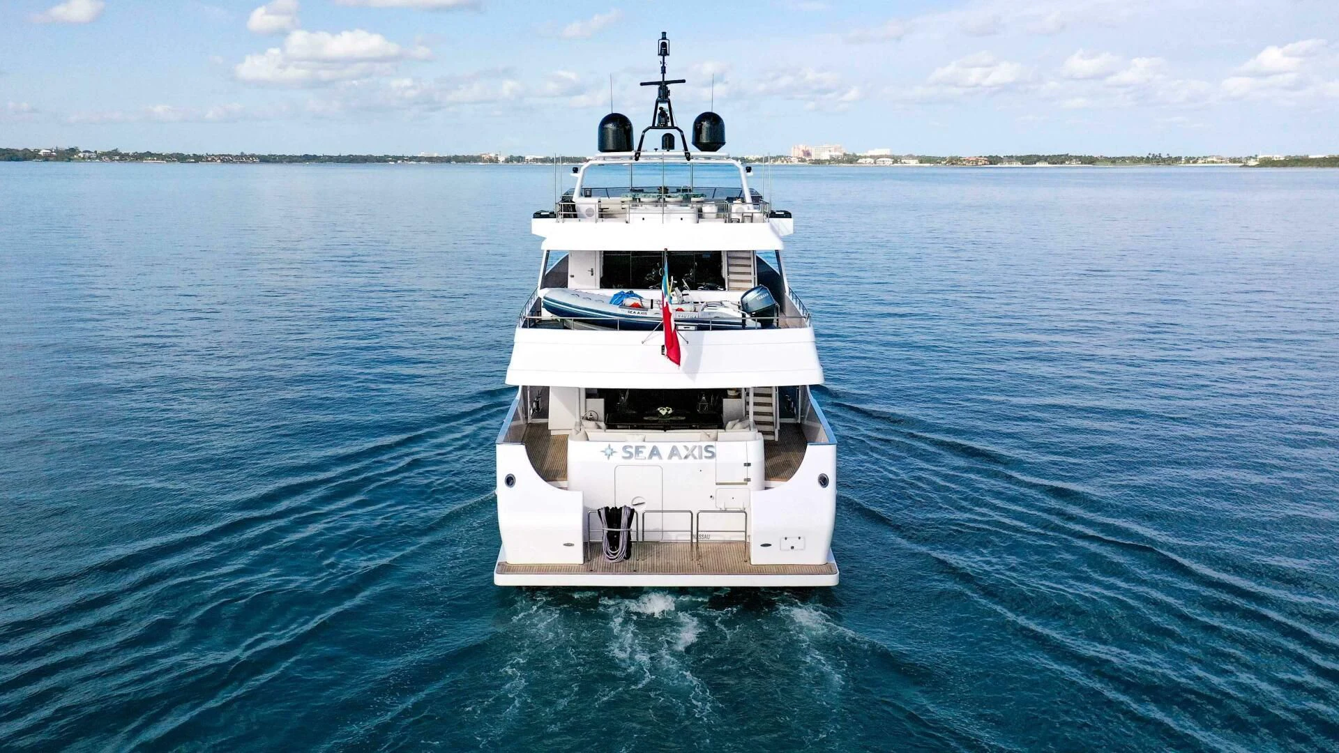 a boat in the water aboard SEA AXIS Yacht for Charter