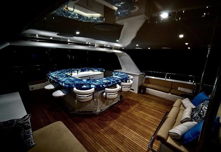 a pool table in a room aboard SEA AXIS Yacht for Charter