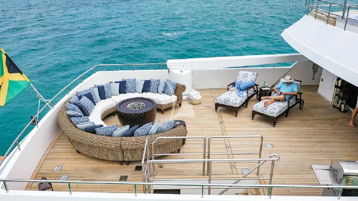 a boat on the water aboard SEA AXIS Yacht for Charter