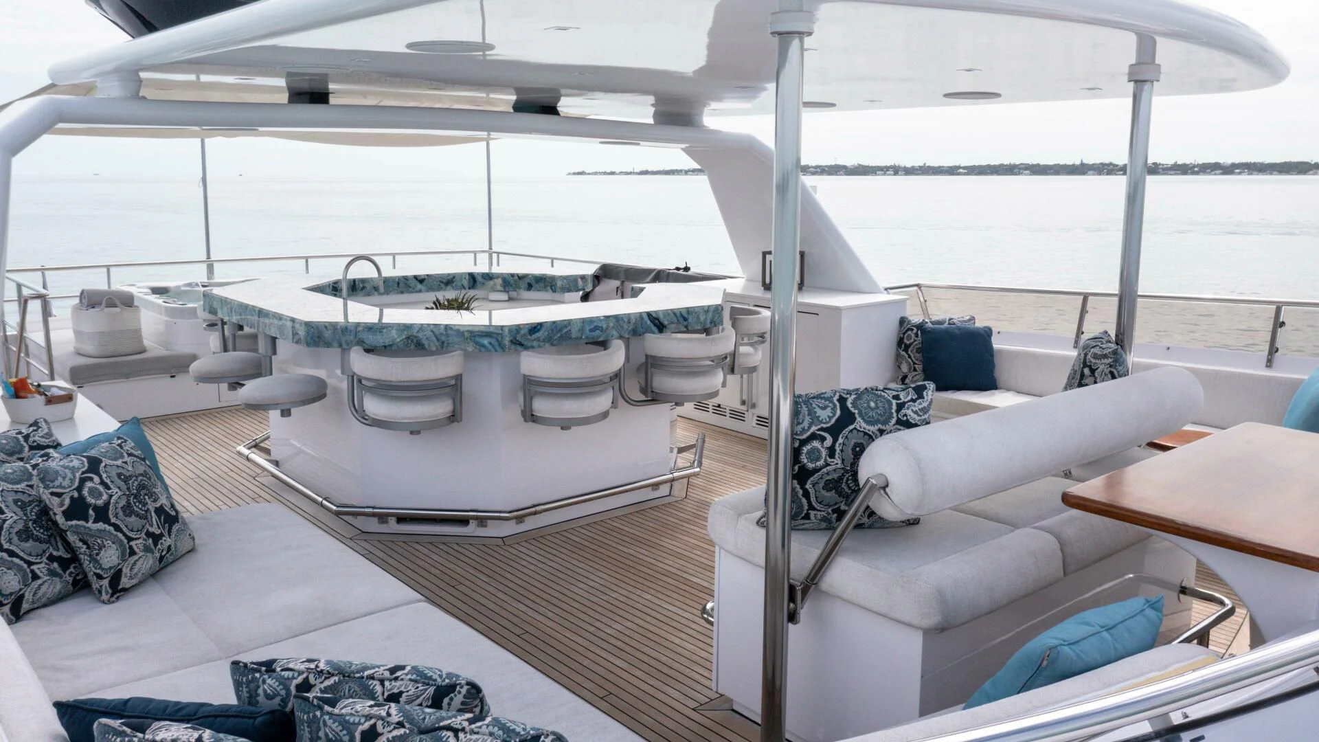 a boat on the water aboard SEA AXIS Yacht for Charter
