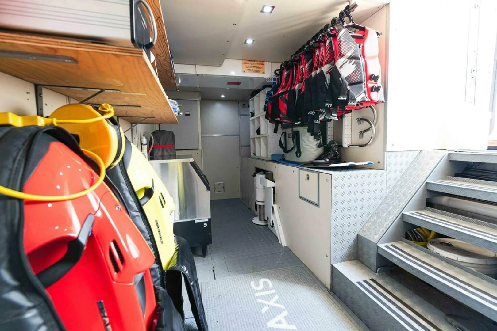 a room with equipment and equipment aboard SEA AXIS Yacht for Charter