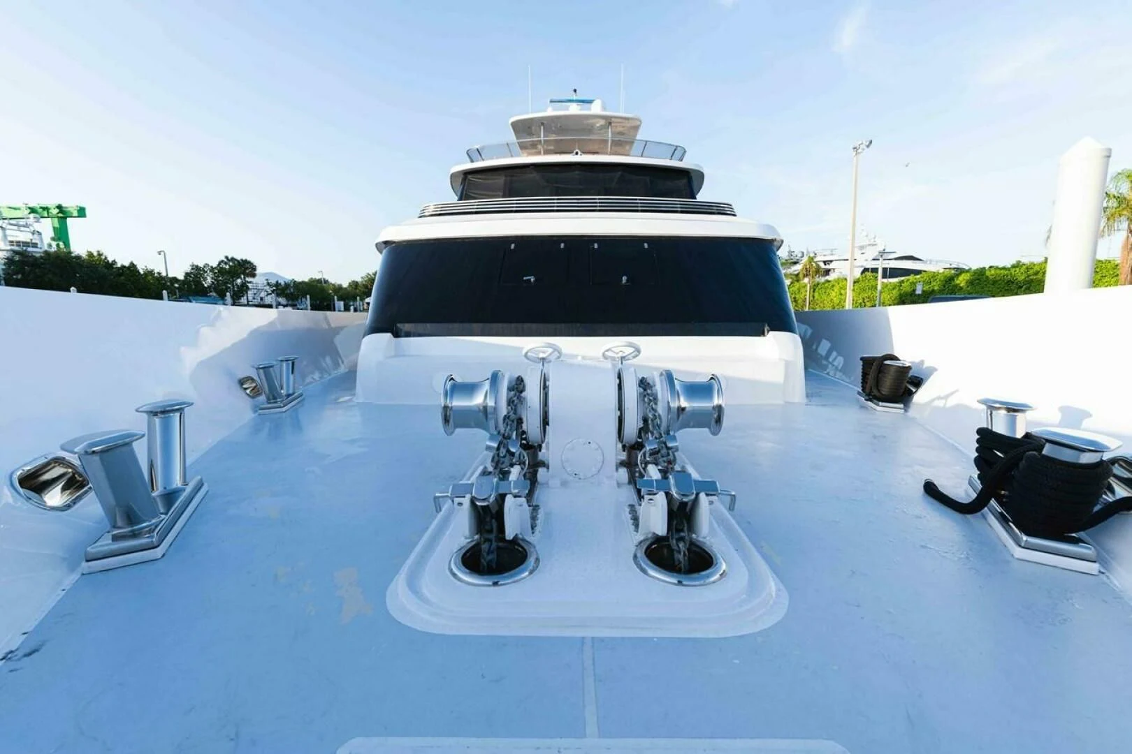 a white and black vehicle aboard SEA AXIS Yacht for Charter