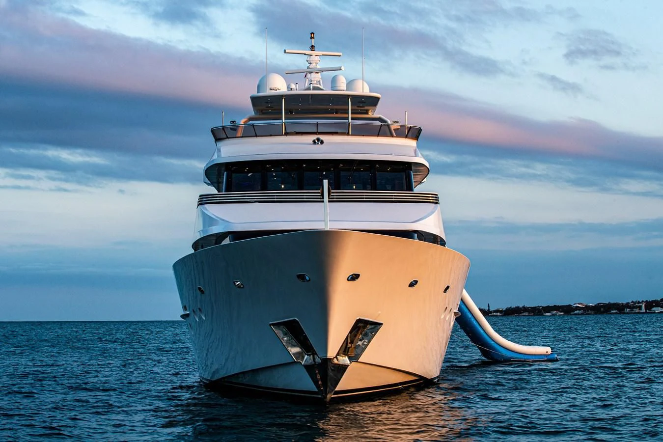 a large ship in the water aboard SEA AXIS Yacht for Charter