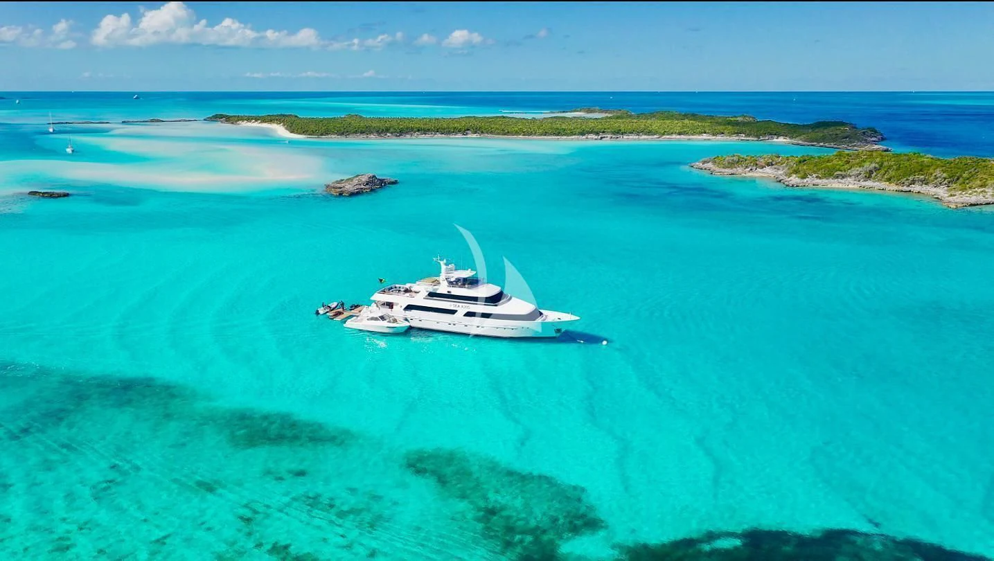 a boat in the water aboard SEA AXIS Yacht for Charter