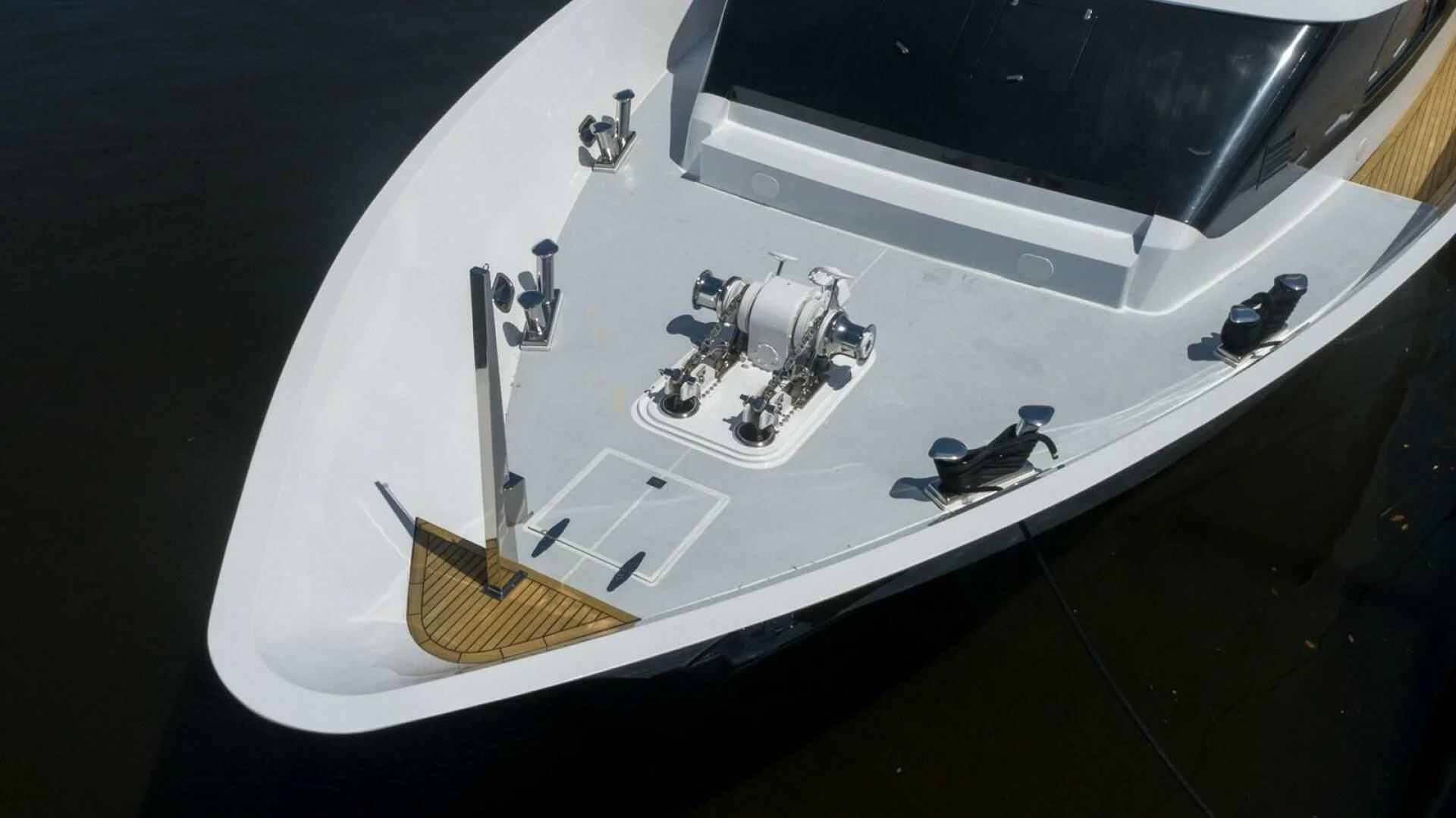 a white rectangular object with a metal object on it aboard SEA AXIS Yacht for Charter