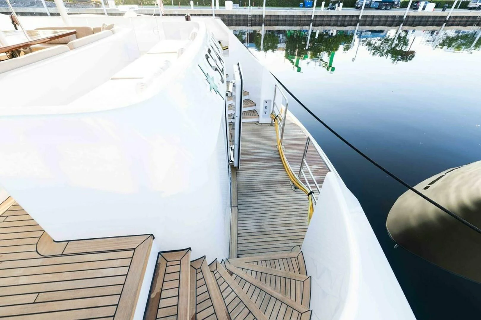 a boat with a rope aboard SEA AXIS Yacht for Charter