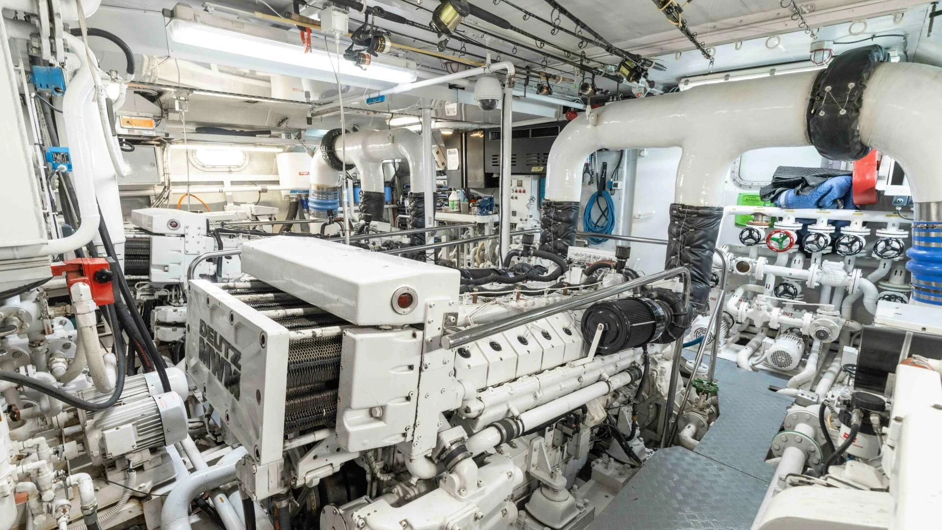 a room with machinery aboard SEA AXIS Yacht for Charter