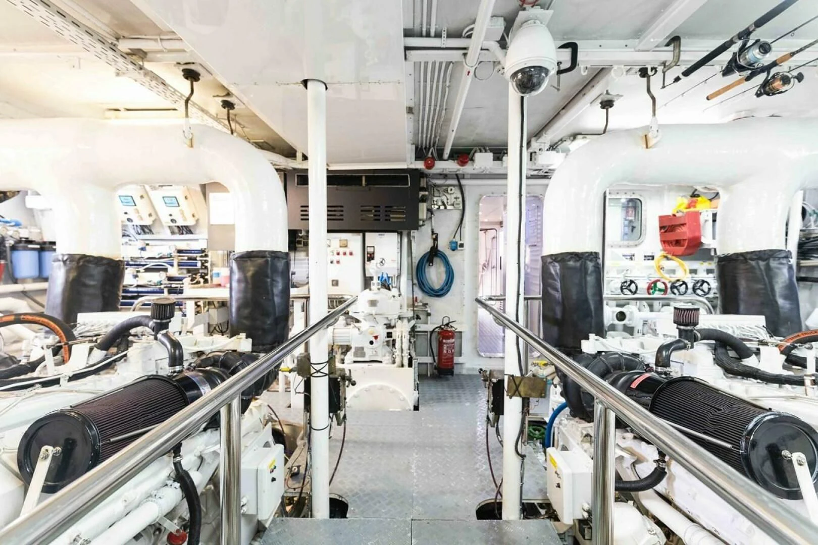 a room with machinery aboard SEA AXIS Yacht for Charter