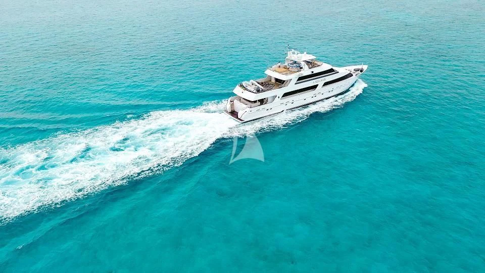 a boat in the water aboard SEA AXIS Yacht for Charter