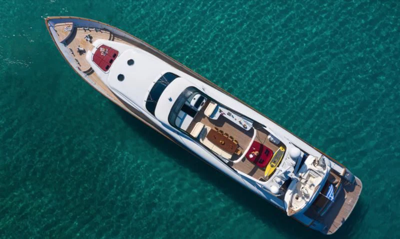 a satellite in the water aboard GLAROS Yacht for Sale