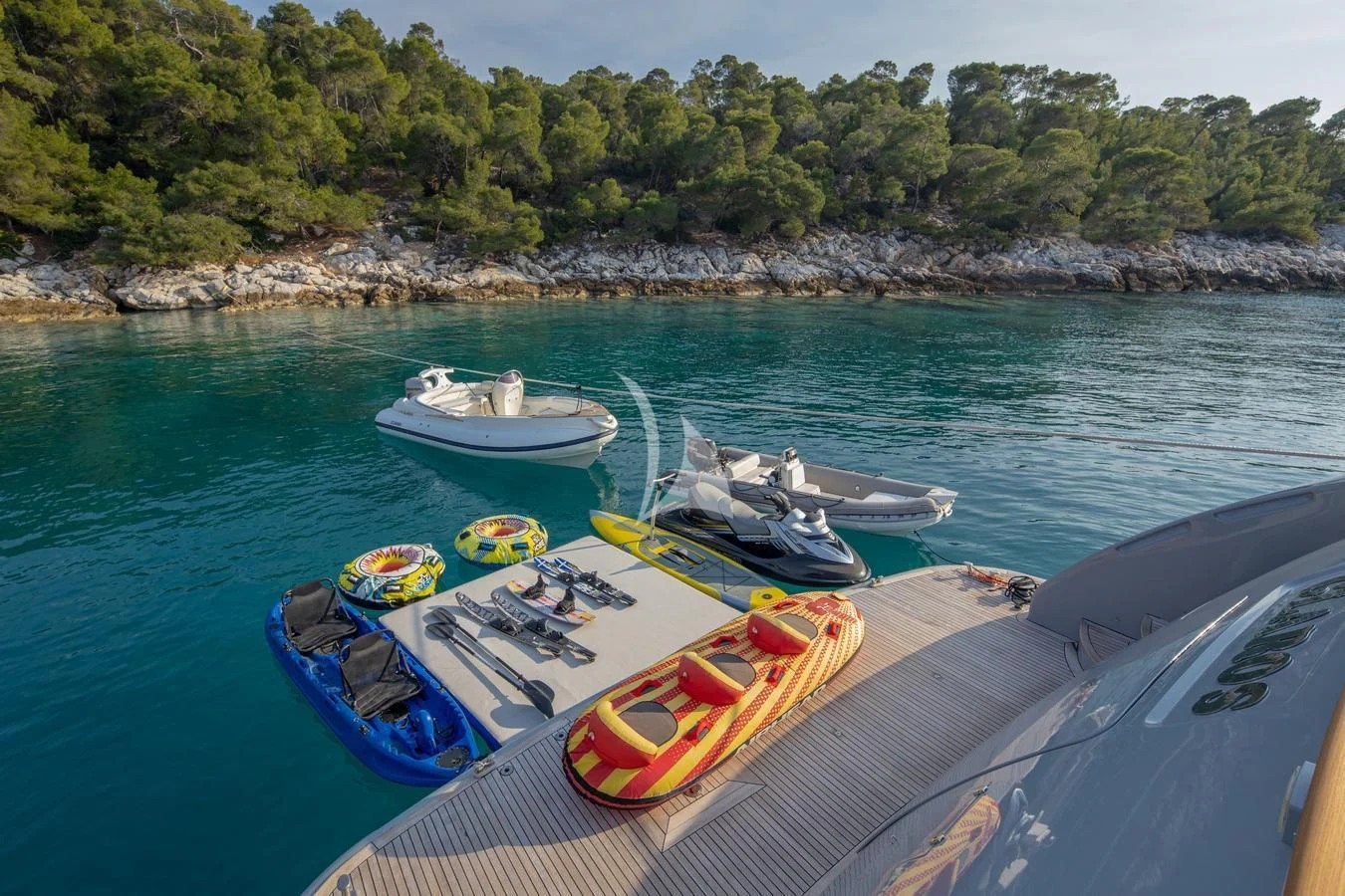 boats on the water aboard GLAROS Yacht for Sale