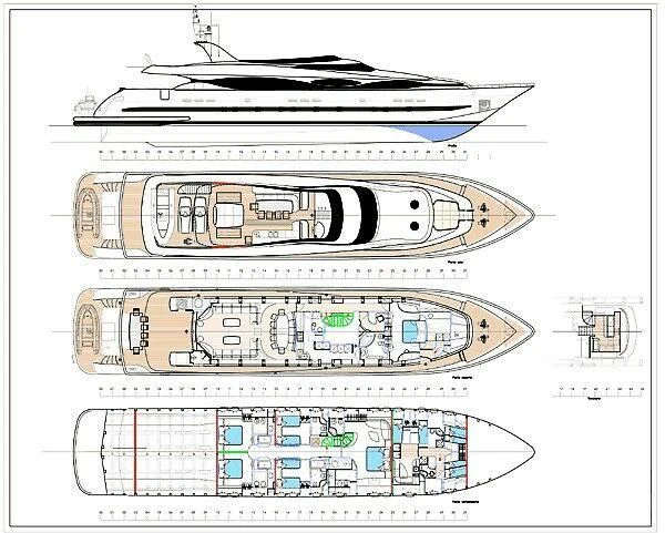 diagram aboard GLAROS Yacht for Sale