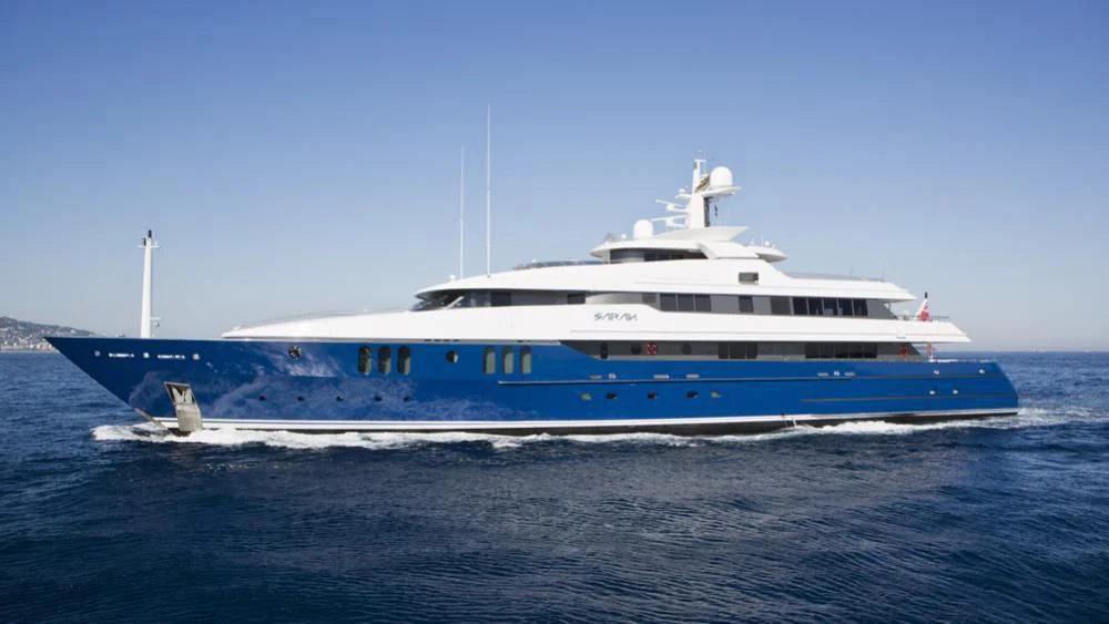 a large white ship aboard SARAH Yacht for Sale