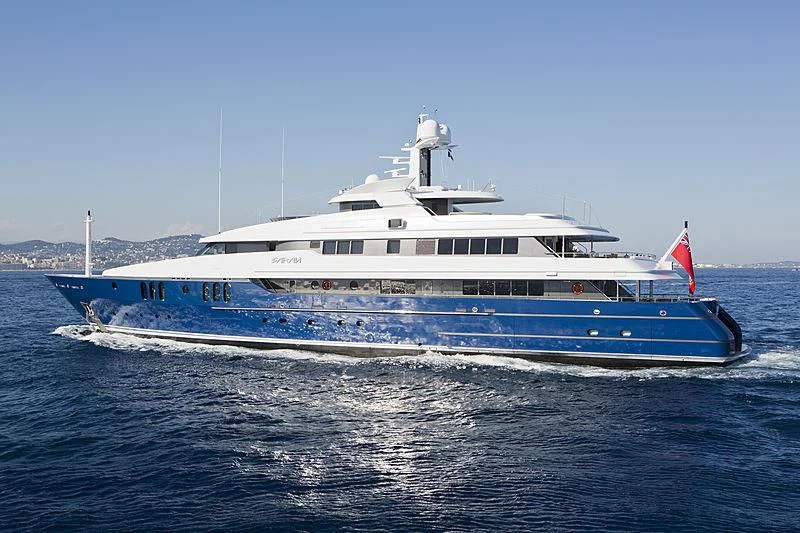 a large white boat on the water aboard SARAH Yacht for Sale