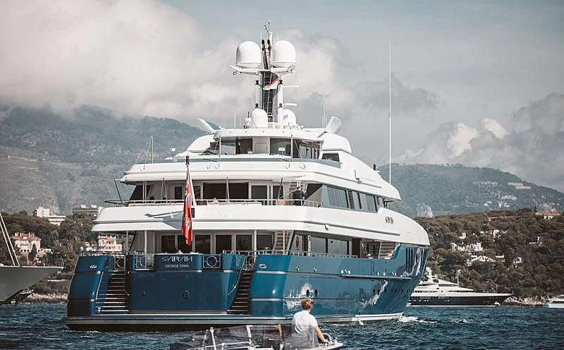 a large boat in the water aboard SARAH Yacht for Sale