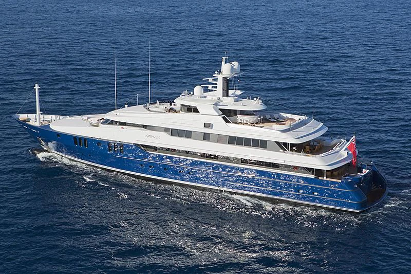 a large white ship in the water aboard SARAH Yacht for Sale